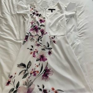 White House Black Market Floral A-Line Dress